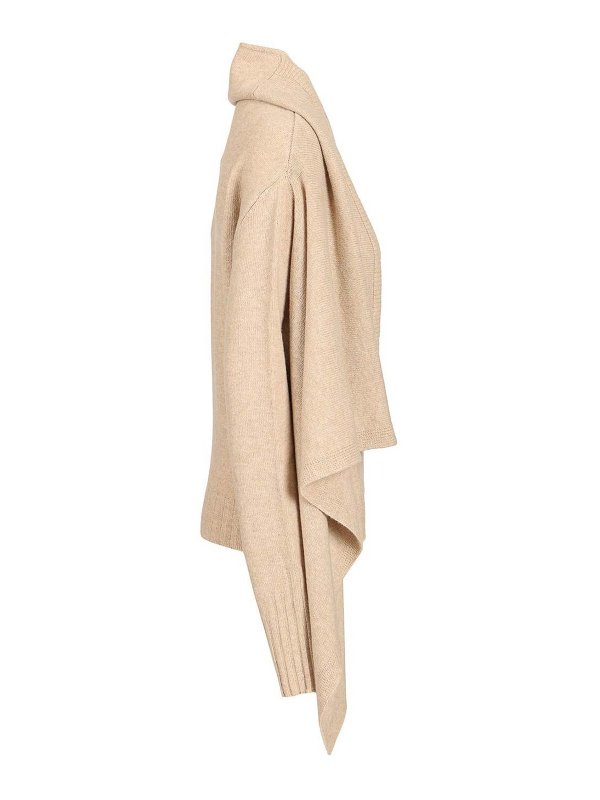 The Best Shops The Attico: Strickpullover mit Rundhalsausschnitt - Rundhalspullover - Beige