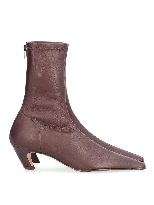 KHAITE: Bottines - Bottines - Rouge Brun