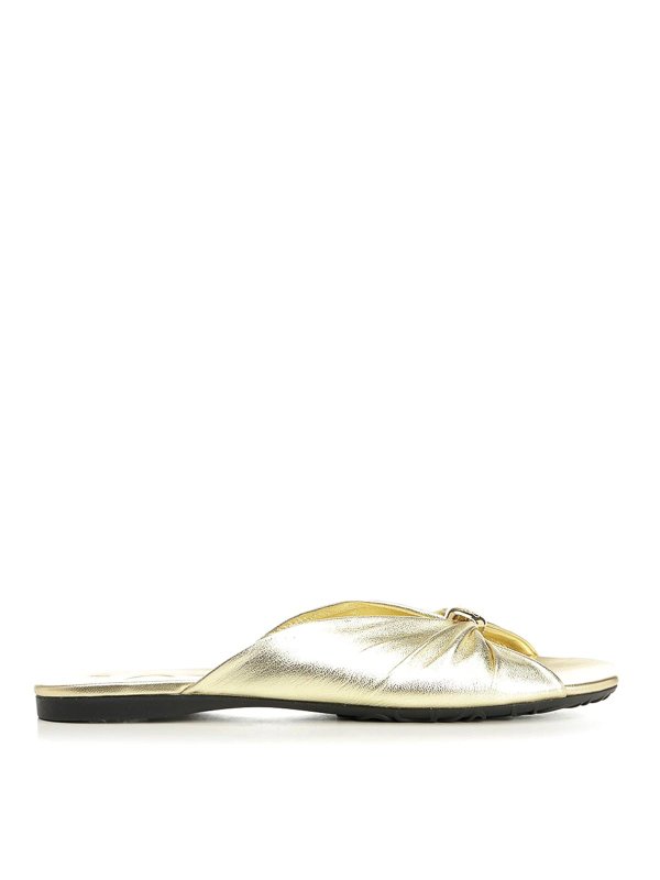 LOEWE: Chanclas de playa - Chanclas - Dorado