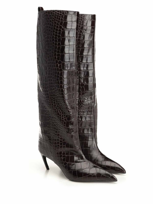 The Attico: boots online - Lea Crocodile-Effect Boot
