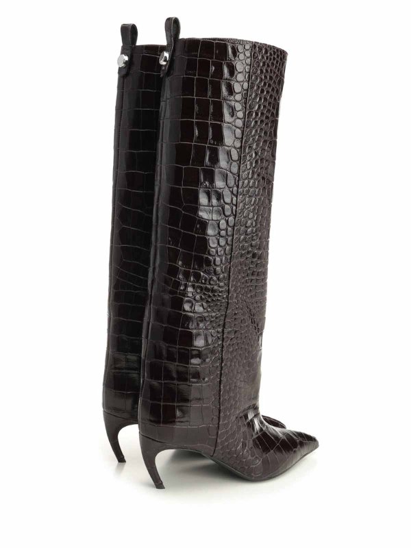 The Best Shops The Attico: boots - Lea Crocodile-Effect Boot