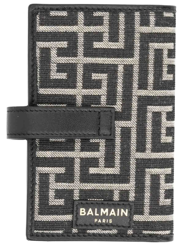 Balmain: wallets & purses online - Monogram Card Holder With Padlock