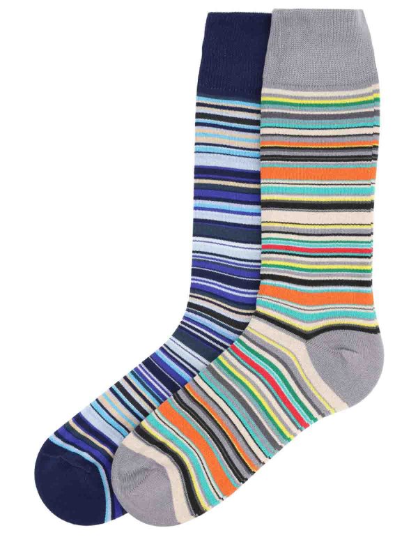 PAUL SMITH: socks online - 2-Pack Striped Socks