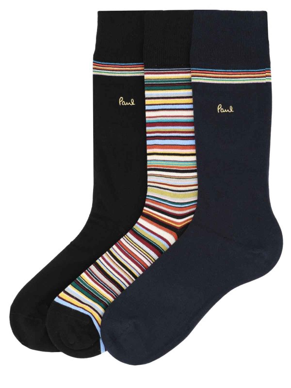 PAUL SMITH: socks online - 3-Pack Socks With Logo