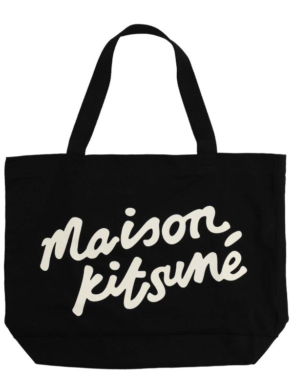 MAISON KITSUNÉ: Handtaschen online - Shopper - Schwarz