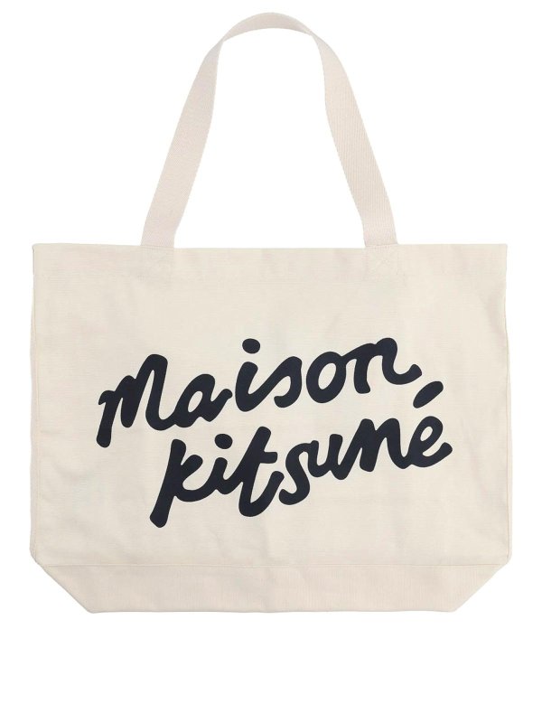 MAISON KITSUNÉ: Handtaschen - Shopper - Weiß