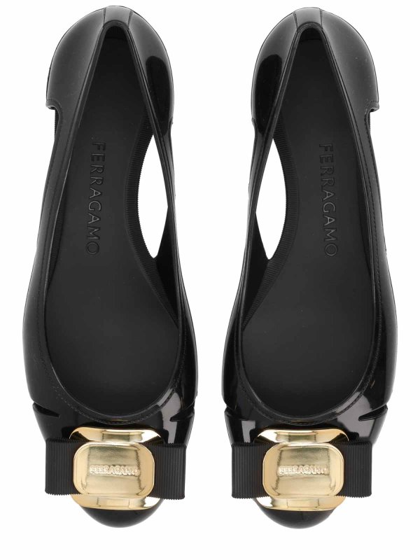 L*y様 極美品　Salvatore Ferragamo JELLY バレエシュ Salvatore Ferragamo Nara Jelly dancer - Black|78544101K557001