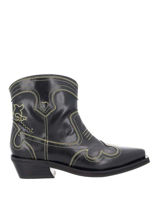 GANNI: Botas - Botas - Negro