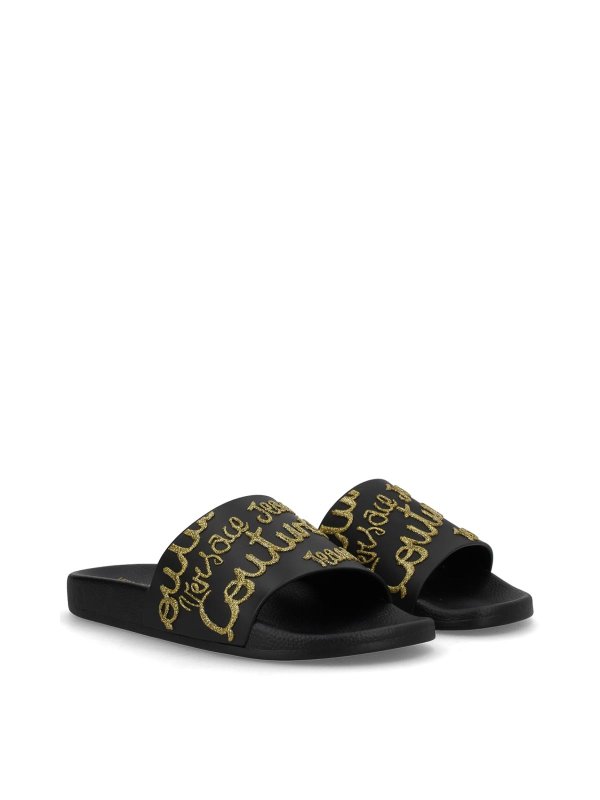 VERSACE JEANS: フラットシューズ online - フラットシューズ - 黒