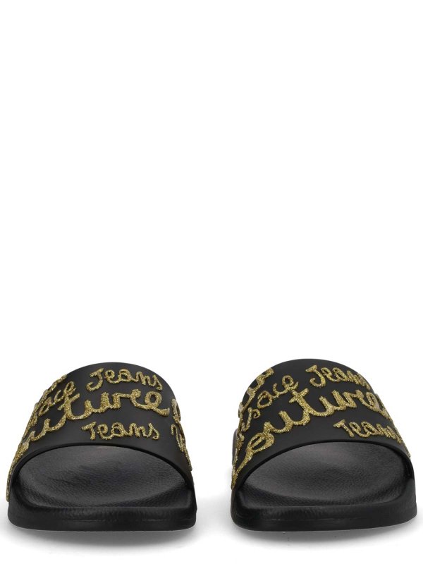 The Best Shops VERSACE JEANS: フラットシューズ - フラットシューズ - 黒