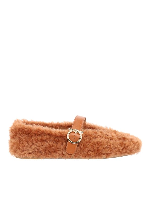 SALVATORE FERRAGAMO: フラットシューズ - フラットシューズ - ベージュ