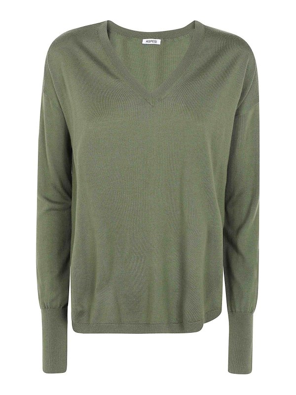 ASPESI: v necks - V Neck Sweater