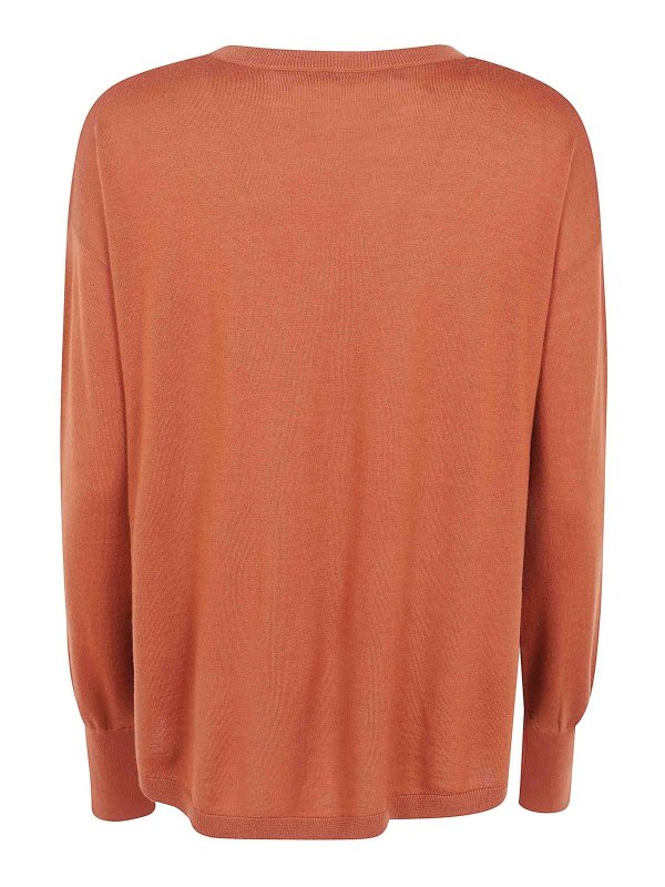 ASPESI: Col en V online - Pull À Col V - Orange