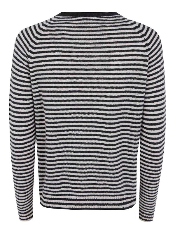 BASE: crew necks online - Striped Round Neck Sweater