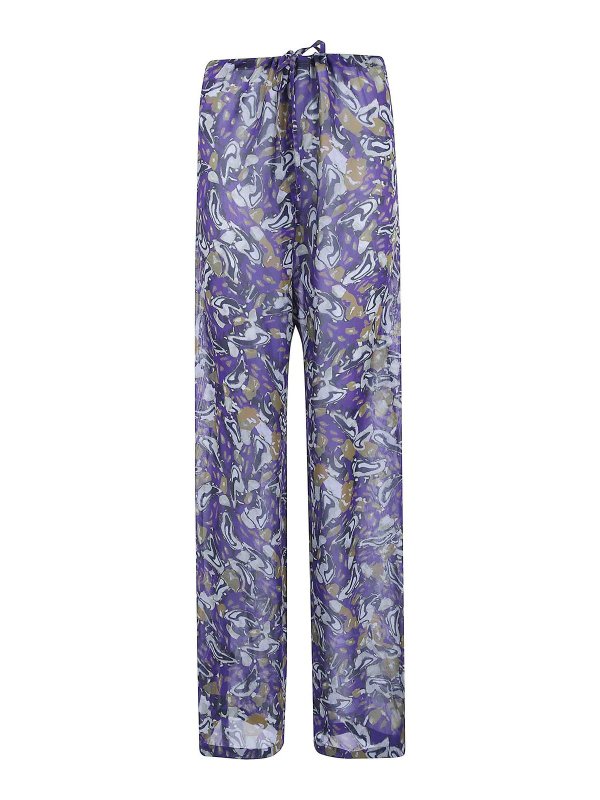 DRIES VAN NOTEN: カジュアルトラウザー - カジュアルパンツ - マルチカラー