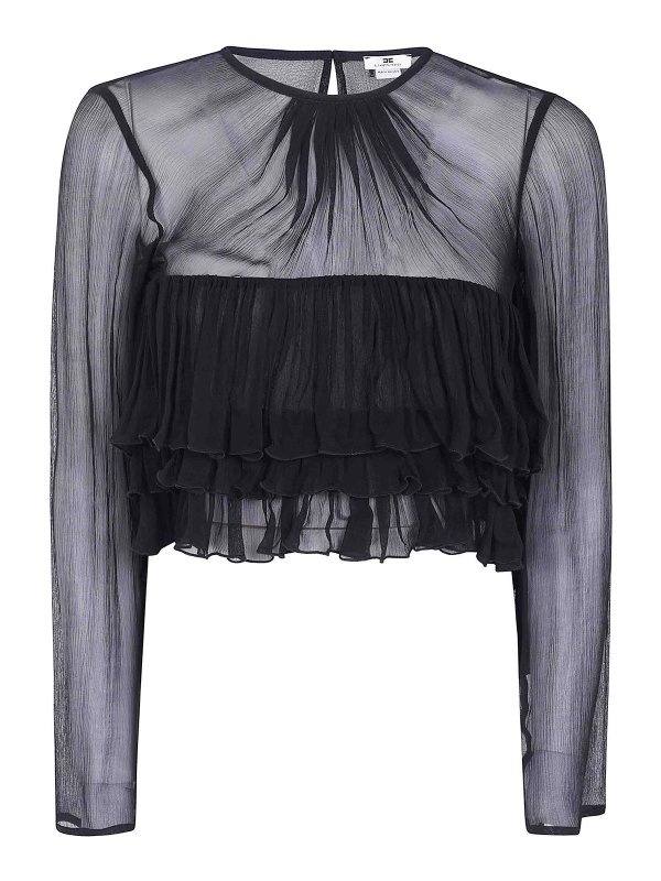 ELISABETTA FRANCHI: シャツ - シャツ - 黒