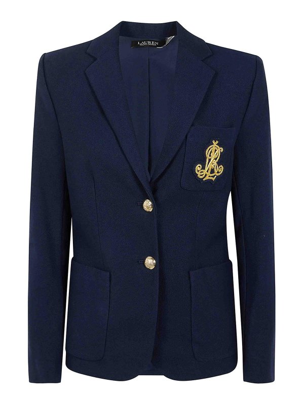 LAUREN RALPH LAUREN: カジュアルジャケット - カジュアルジャケット - ブルー