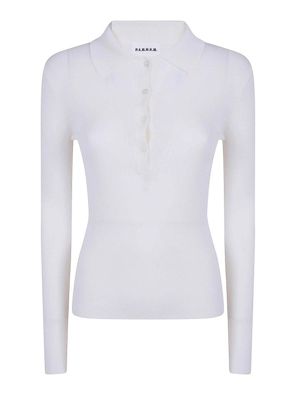 P.A.R.O.S.H.: polo shirts - Wool Polo Neck Sweater
