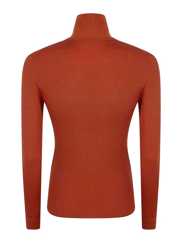 P.A.R.O.S.H.: Strickpullover mit Rundhalsausschnitt online - Rundhalspullover - Orange