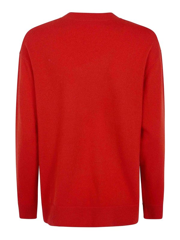 P.A.R.O.S.H.: Strickpullover mit Rundhalsausschnitt online - Rundhalspullover - Orange