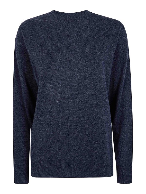 P.A.R.O.S.H.: Strickpullover mit Rundhalsausschnitt - Rundhalspullover - Grau