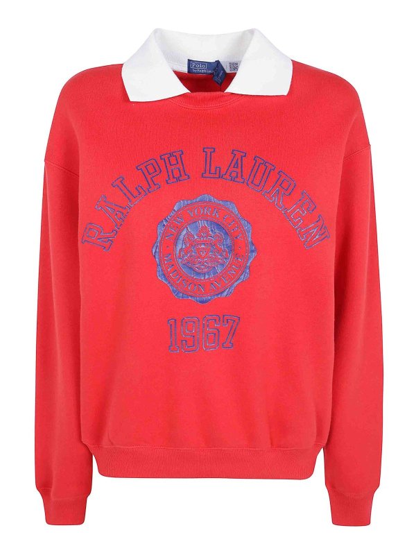 POLO RALPH LAUREN: スウェット＆セーター - スウェットシャツ/セーター - 赤