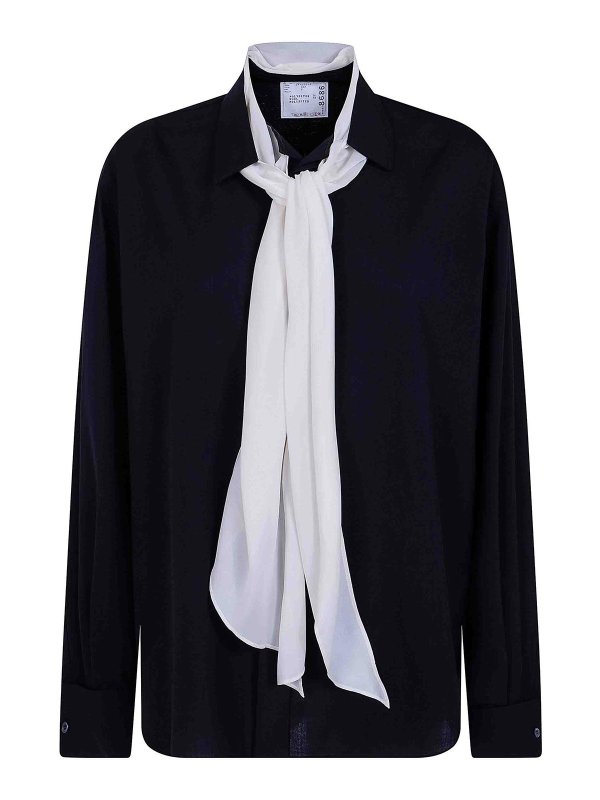 Sacai: Hemden - Hemd - Schwarz