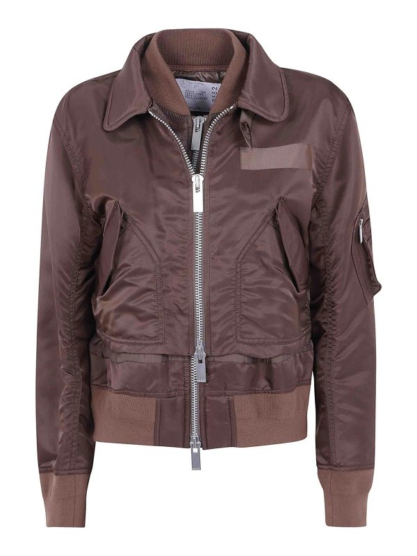 Sacai: Blazer - Blazer - Braun