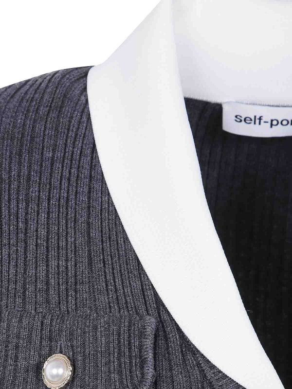 The Best Shops Self Portrait: Cardigans - Cardigan - Grau