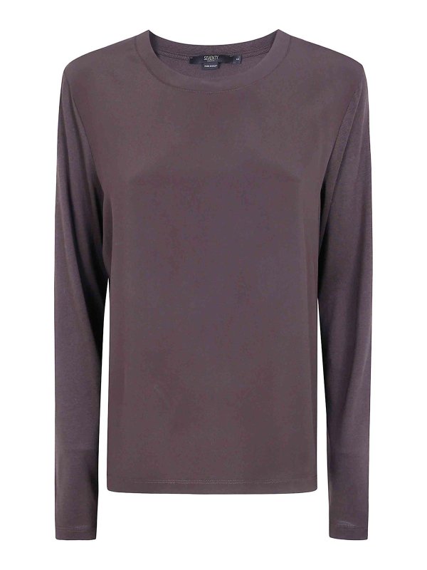 SEVENTY: Pull col rond - Pull Col Rond - Marron