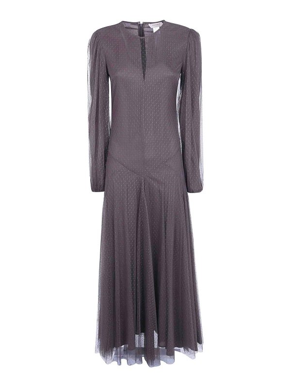 TWINSET: Maxikleider - Maxikleid - Braun