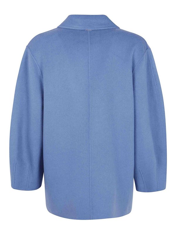 TWINSET: short coats online - Double Brested Peacoat