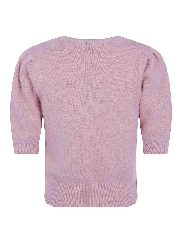 TWINSET: Strickpullover mit Rundhalsausschnitt online - Rundhalspullover - Rosa