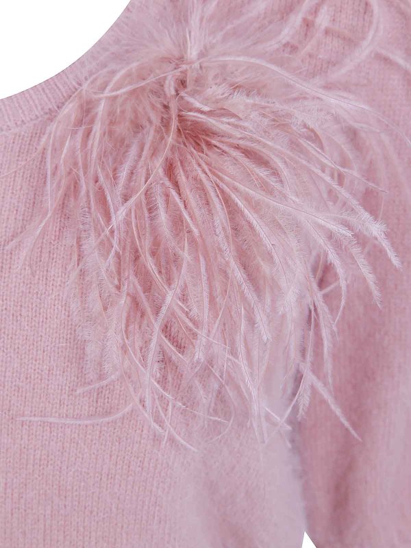 The Best Shops TWINSET: Strickpullover mit Rundhalsausschnitt - Rundhalspullover - Rosa
