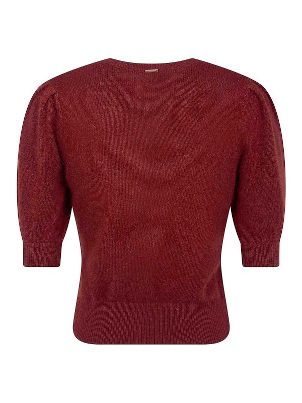 TWINSET: Strickpullover mit Rundhalsausschnitt online - Rundhalspullover - Braun