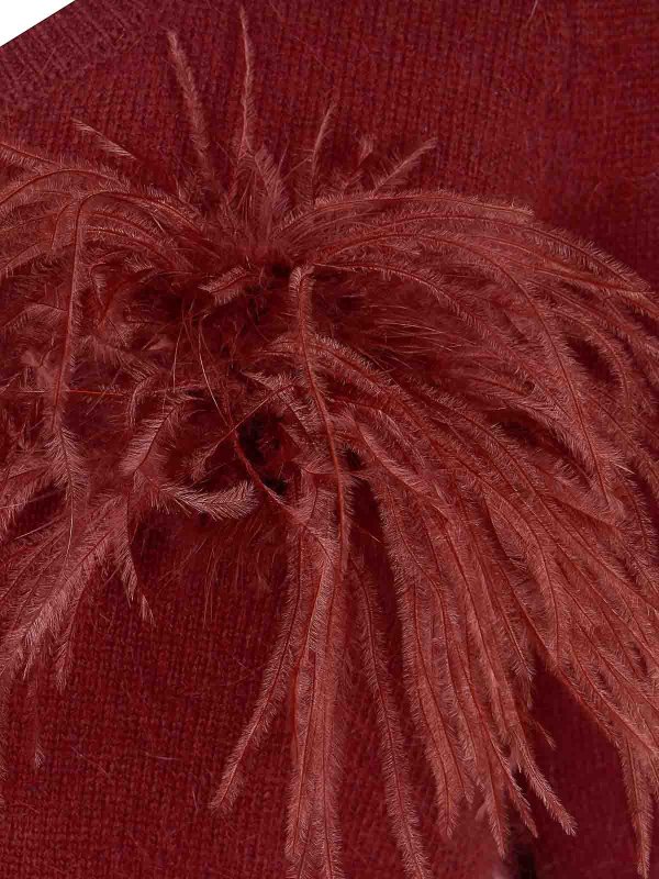 The Best Shops TWINSET: Strickpullover mit Rundhalsausschnitt - Rundhalspullover - Braun