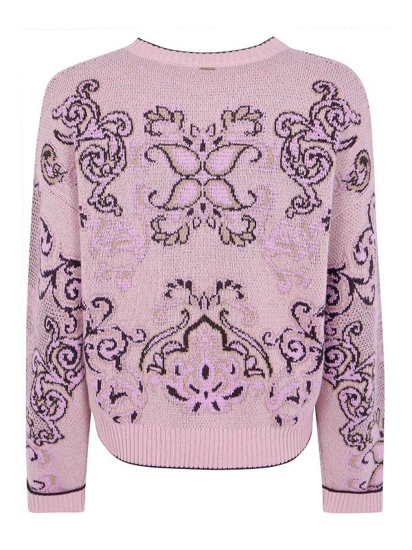 TWINSET: Strickpullover mit Rundhalsausschnitt online - Rundhalspullover - Rosa