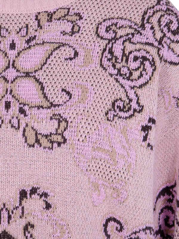 The Best Shops TWINSET: Strickpullover mit Rundhalsausschnitt - Rundhalspullover - Rosa