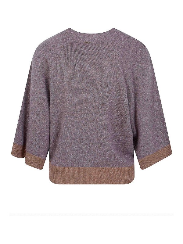 TWINSET: Strickpullover mit Rundhalsausschnitt online - Rundhalspullover - Nude