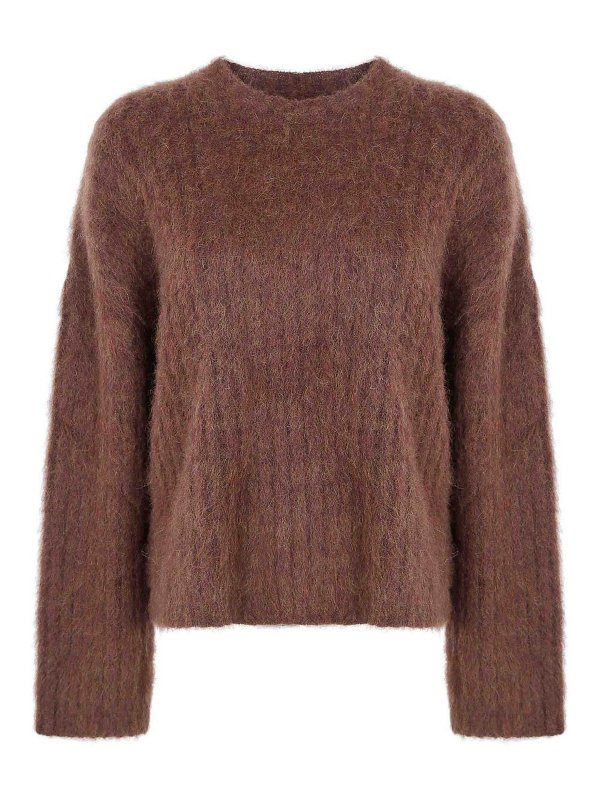 UMA WANG: Pull col rond - Pull Col Rond - Marron