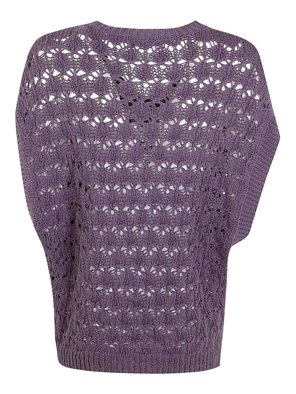 ANNECLAIRE: Strickpullover mit V-Ausschnitt online - V-Pullover - Weiß