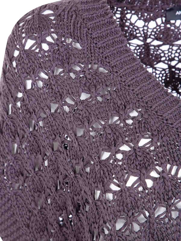 The Best Shops ANNECLAIRE: Strickpullover mit V-Ausschnitt - V-Pullover - Weiß