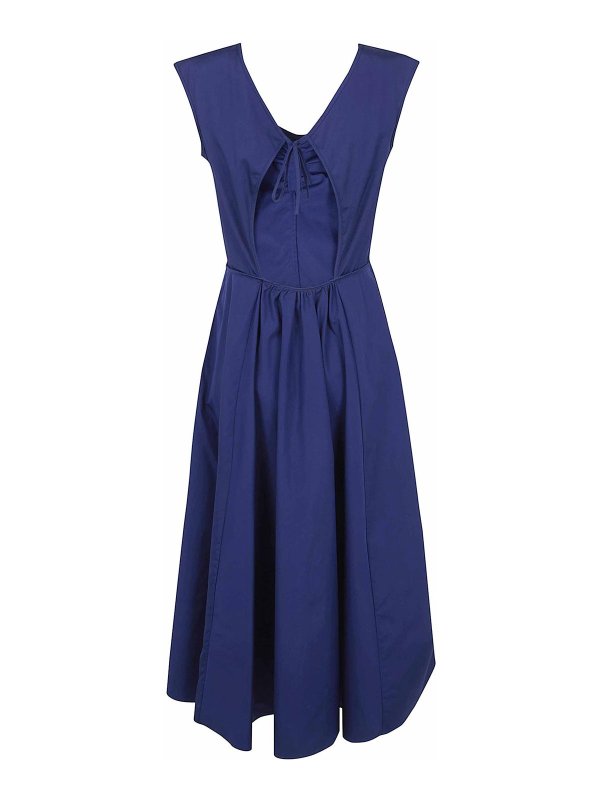 ASPESI: Knielange Kleider online - Knielanges Kleid - Blau