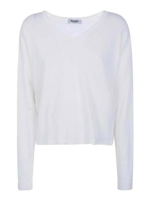 BASE: Pull col rond - Pull Col Rond - Blanc