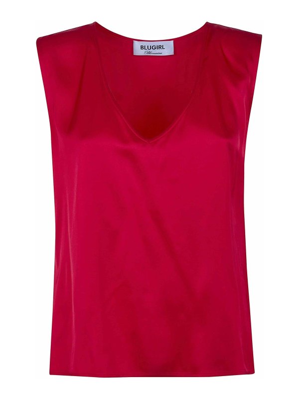BLUGIRL: Tops y camisetas sin mangas - Top - Rojo