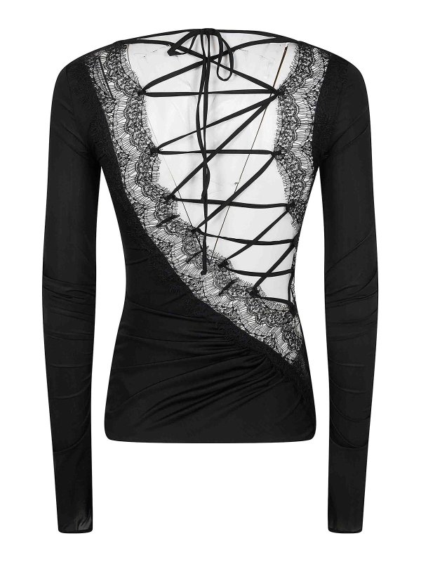 BLUMARINE: Tops y camisetas sin mangas online - Top - Negro