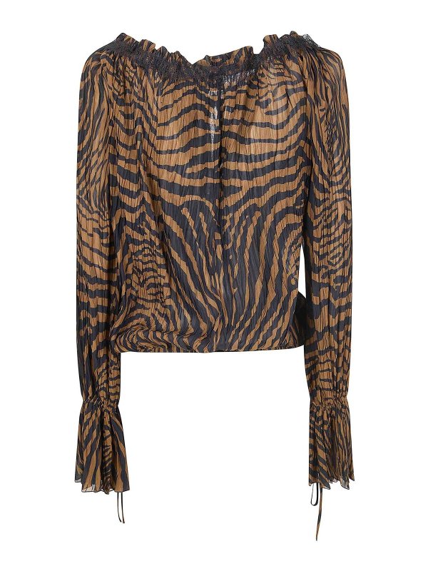 BLUMARINE: Tops y camisetas sin mangas online - Top - Marrón