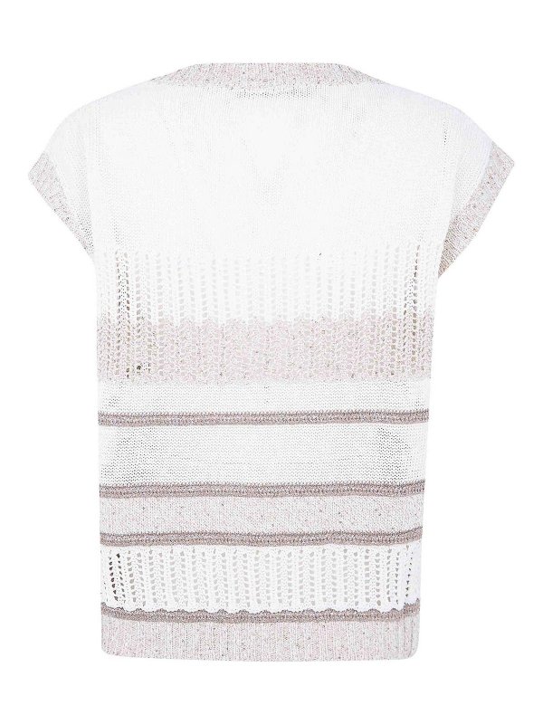 D.EXTERIOR: U-Boot-Ausschnitt online - U-Boot-Pullover - Weiß