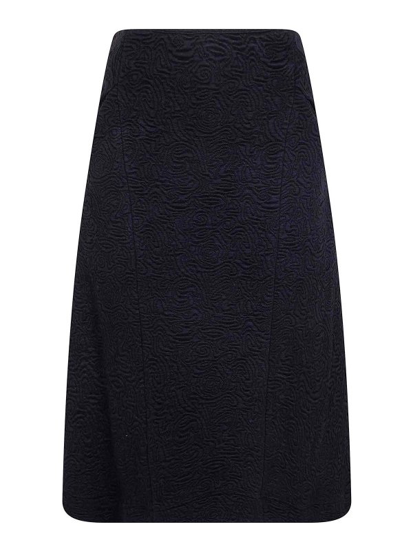 DRIES VAN NOTEN: スカート - フレアジーンズ - 黒