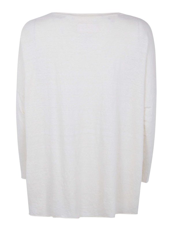 LABO.ART: Strickpullover mit Rundhalsausschnitt online - Rundhalspullover - Weiß